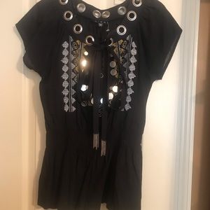 Black and yellow top